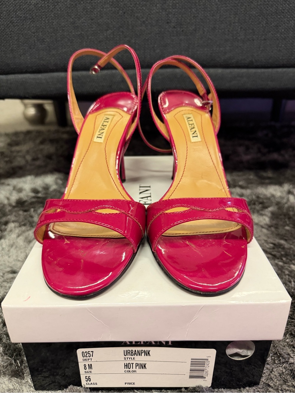 Alfani Hot Pink Patent Slingback Heels